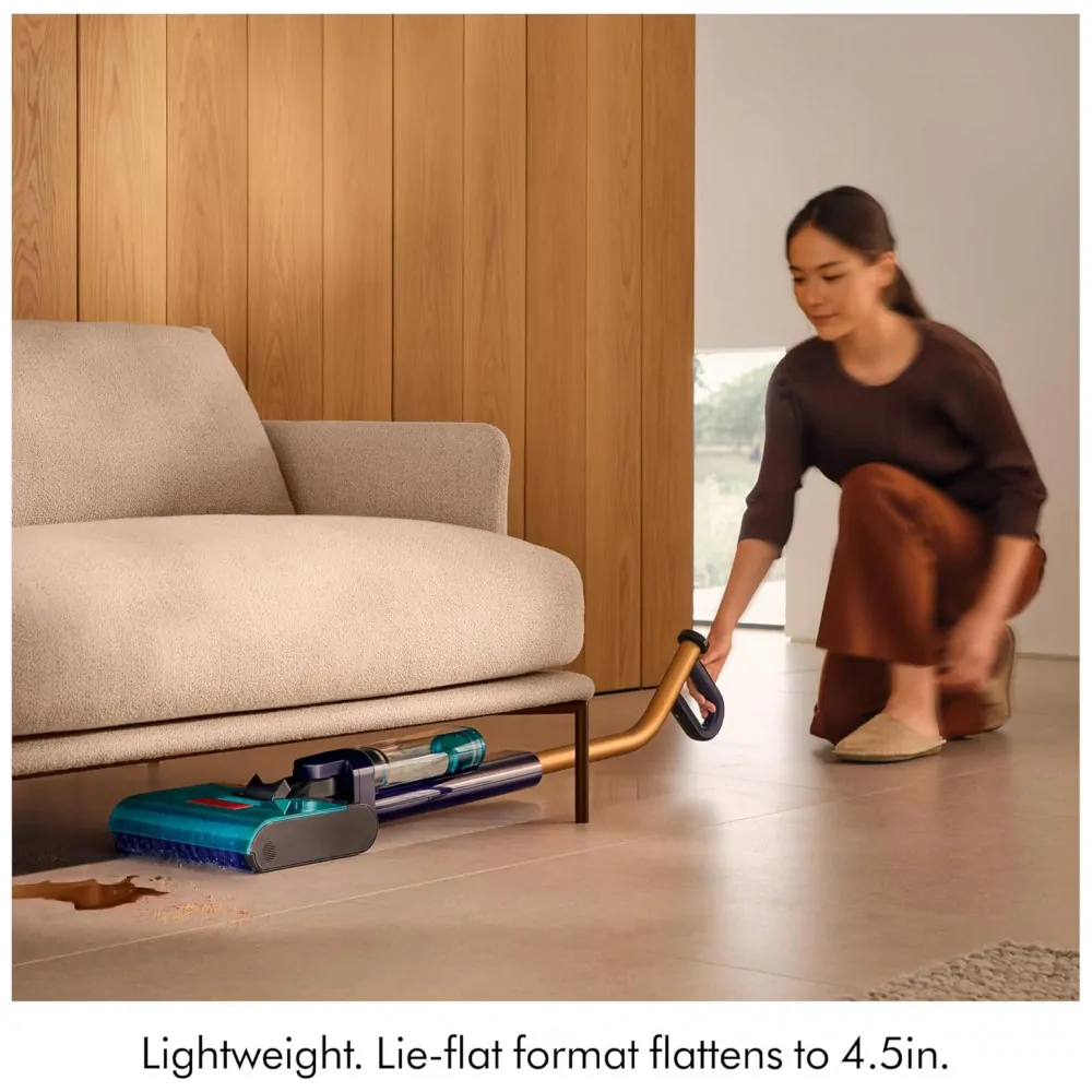 Aspirador de Pisos Dyson Clean Wash Hygiene Azul Prússia Cobre Sem Fio WR03 14.4V
