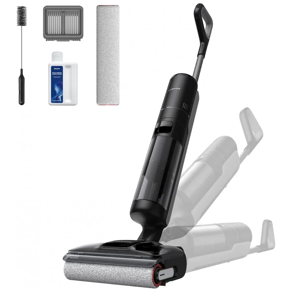 Aspirador vertical sem fio DREAME H12 Pro FlexReach 18.000Pa, lava e aspira 2 em 1 para pisos duros, autolimpeza a 90 C, 50 min, 110V