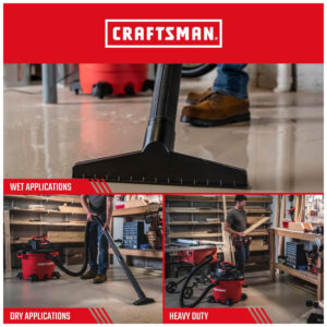 Aspirador de Pó Seco e Úmido 60L, 110v, CRAFTSMAN CMXEVBE17595, Vermelho