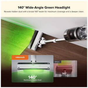 Aspirador Vertical Sem Fio Roborock H60 Hub Base de Autoesvaziamento 115AW 60 min 120V